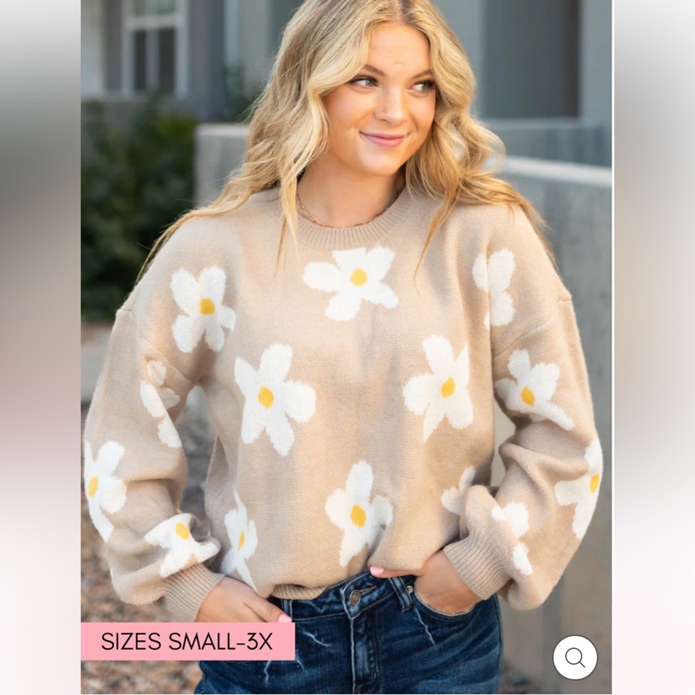 GILLI Floral Sweater Size 3X